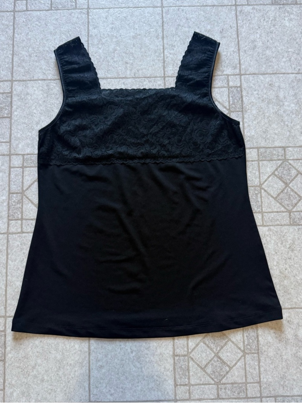 Christopher & Banks Black Lace Bodice Tank